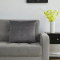 18" x 18" Grey Textured Velvet