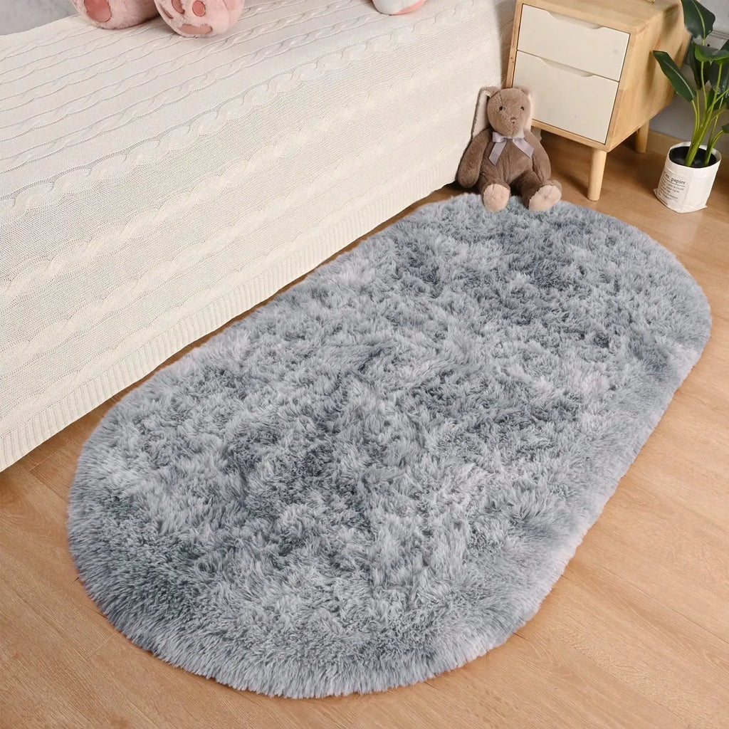 13.25x6.75 Soft Fluffy Oval Washable