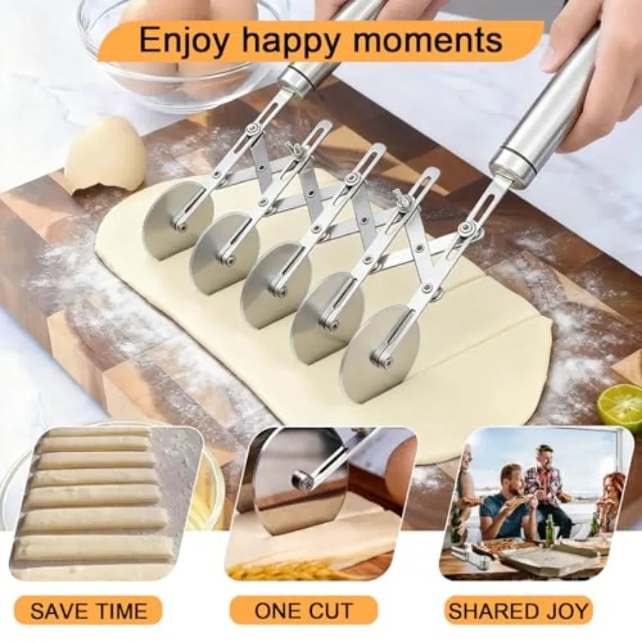 5-Wheel Pastry Cutter/Dough Divider
