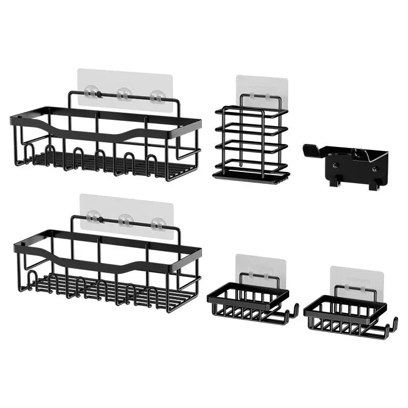 6pcs Stainless Steel Bathroom/Kitchen Shelves