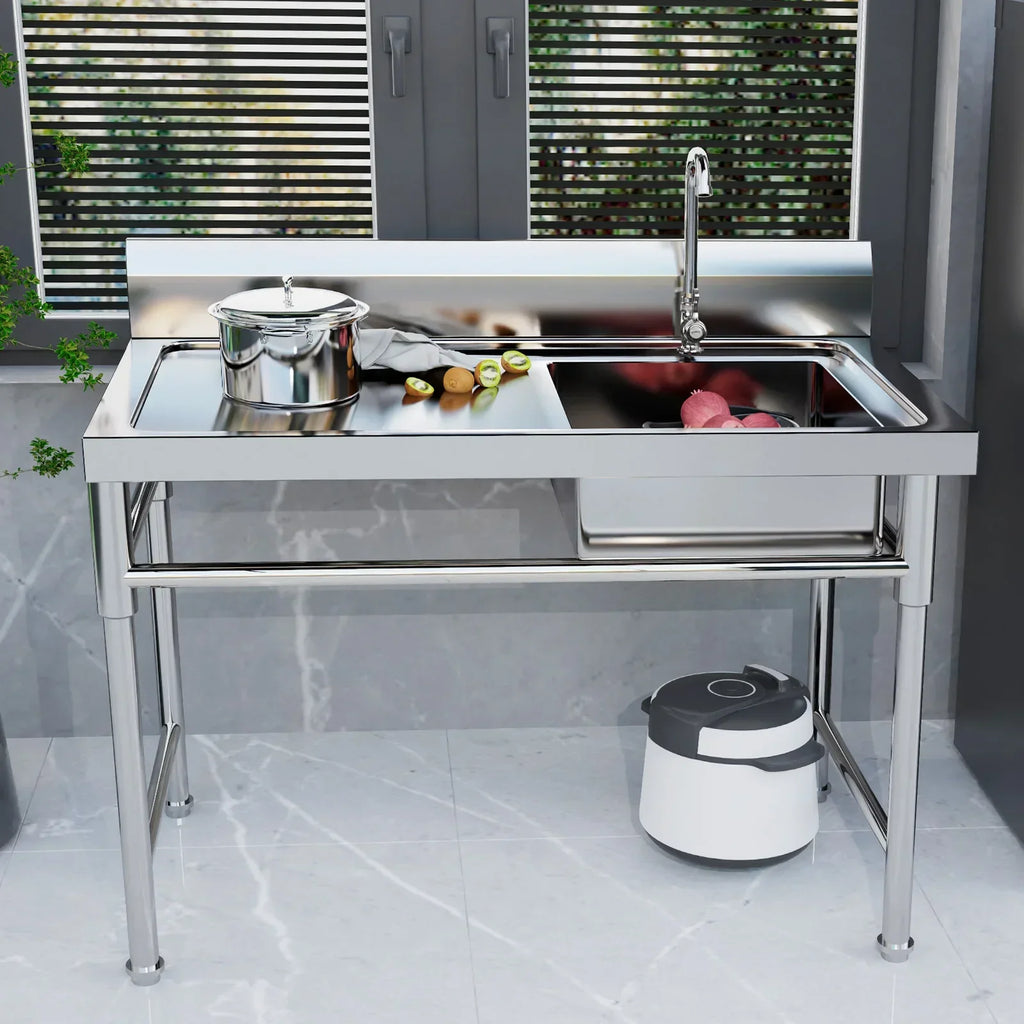 Left Platform Commercial Stainless w/Faucet