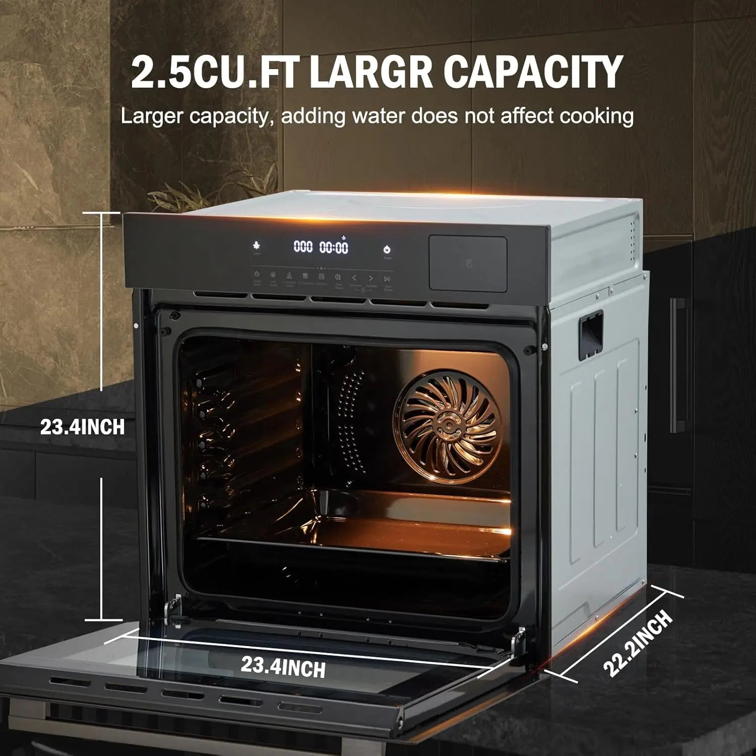 24" Built-in Steam Oven Touch Control Air Fry