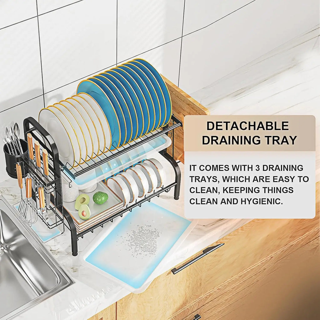 Stainless Steel Dish Rack, 2-Tier