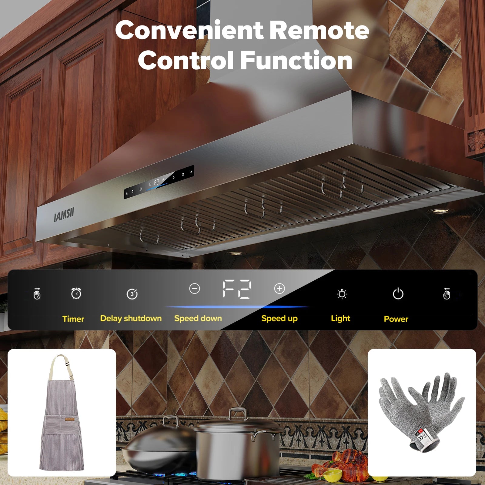 Wall Mount Range Hood 48 inch, 1200 CFM