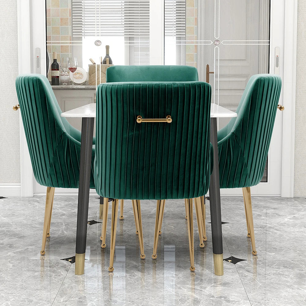 4 Modern Glam Boucle Pleated Velvet