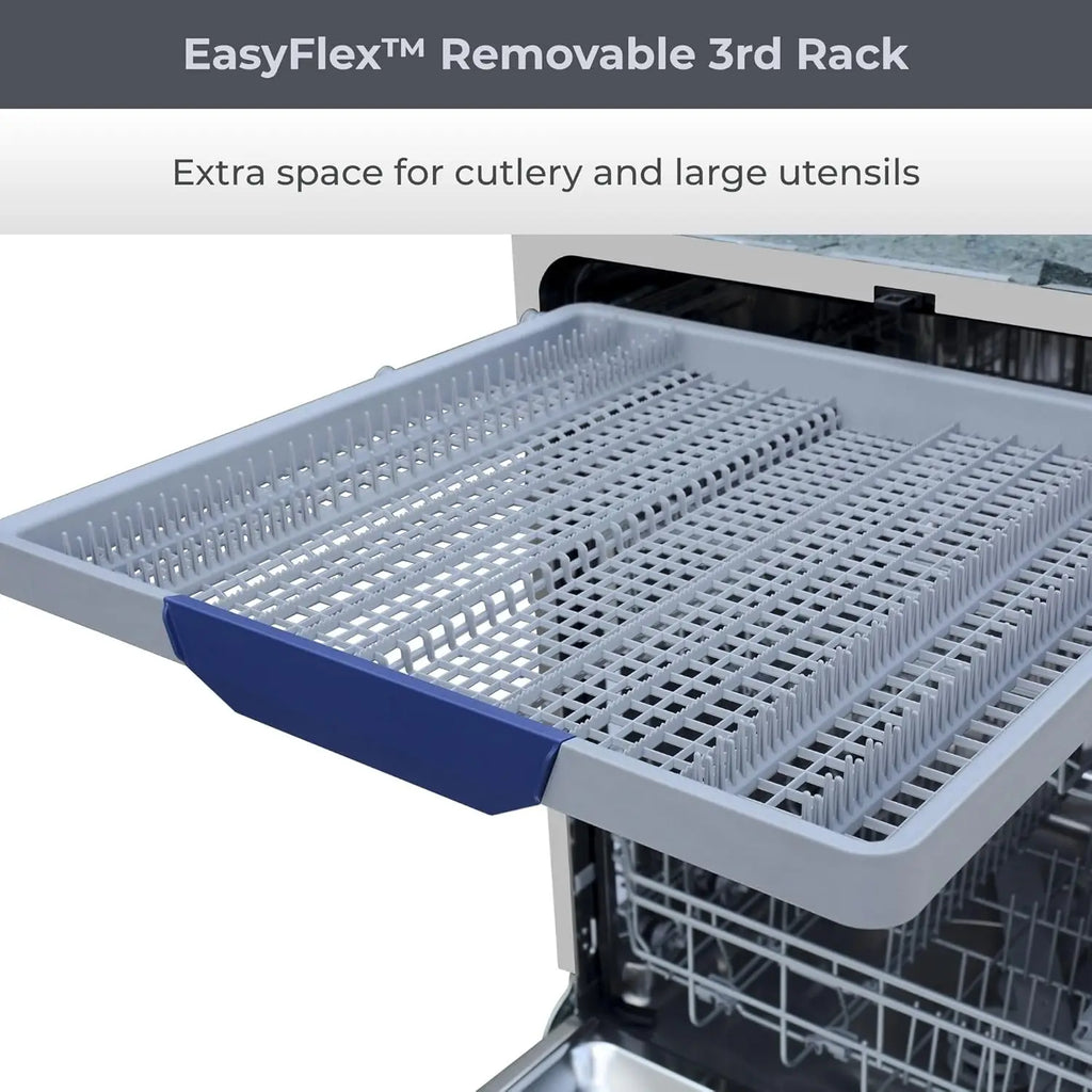 3-Rack Built-In Dishwasher Stainless Steel Tub