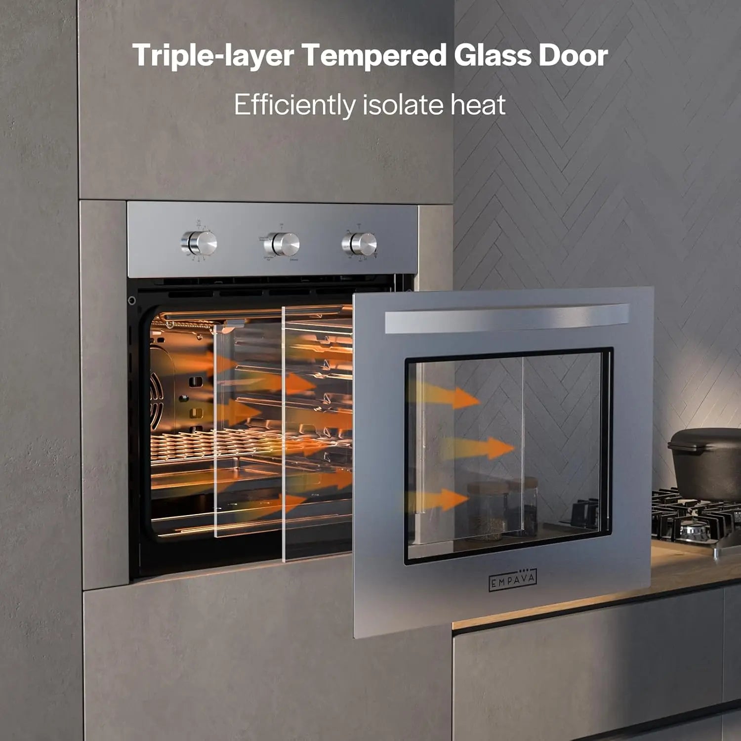 24" Built-In LPG Single Wall Oven Convection/Rotisserie