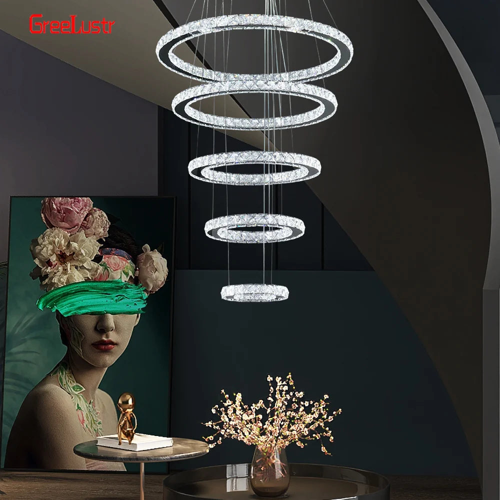 Crystal Chrome LED Chandelier