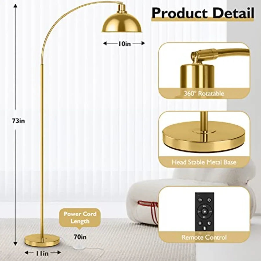 Modern Gold Arc Lamp