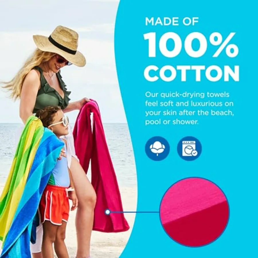 Soft Oversized Beach Towels 29" x 58"