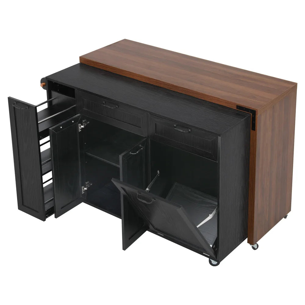 102.3 "Kitchen Island w/ Expandable Table