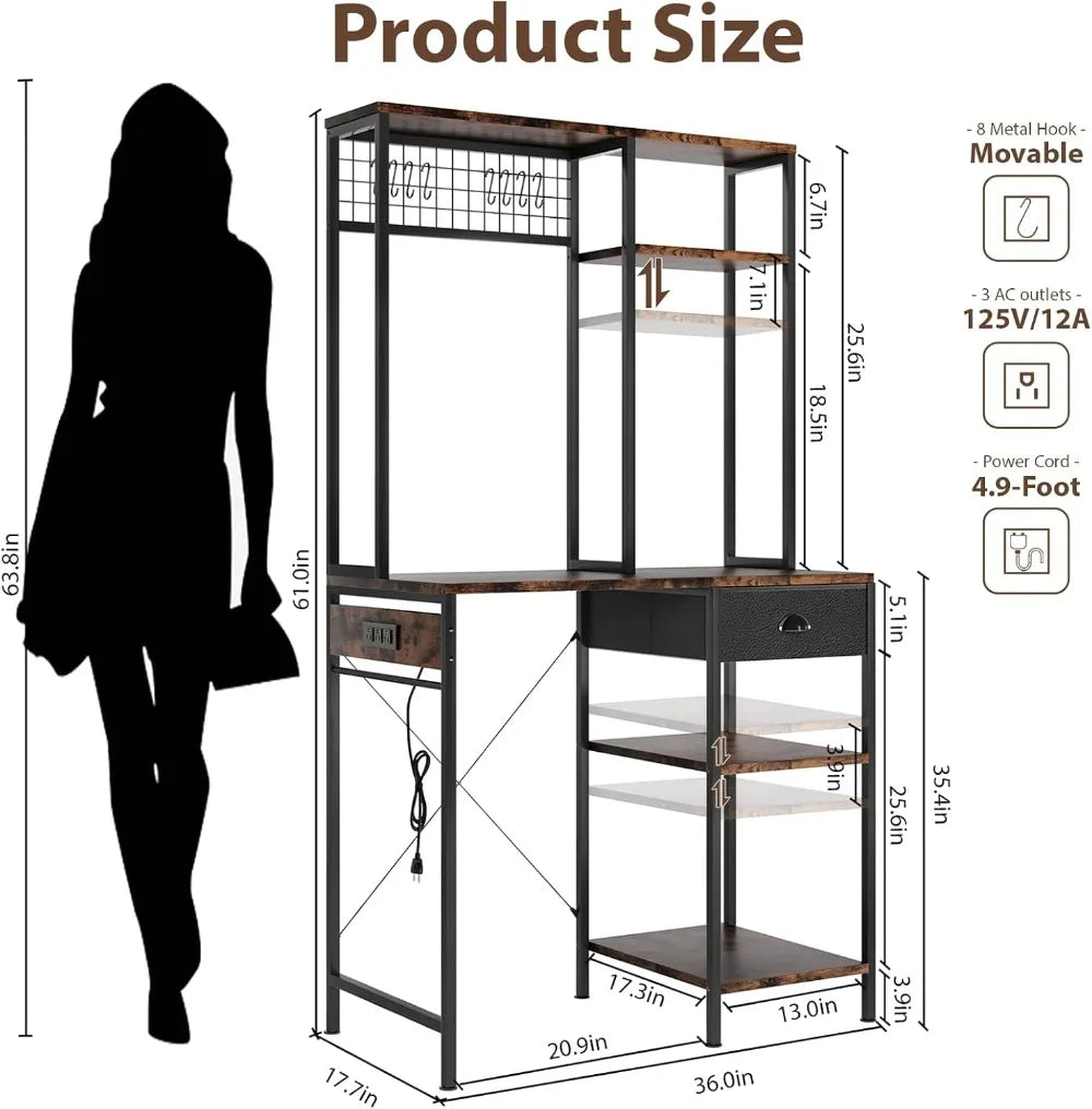 3-Tier Over Mini Fridge Shelf, outlet