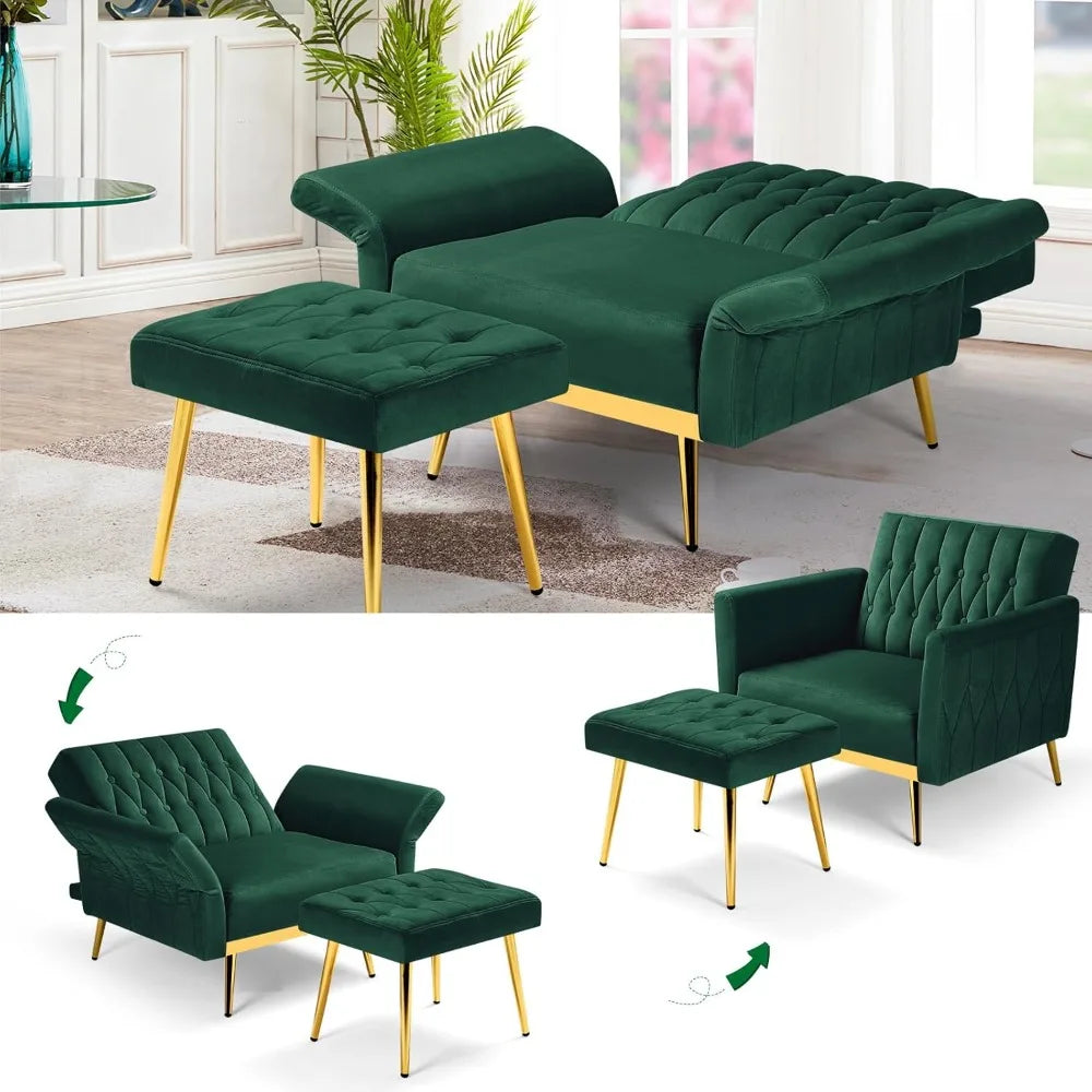 Upholstered Reclining Chair Adjustable Armrests