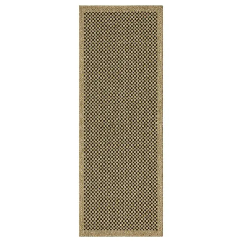 7'10"x10'3" Jute/Black Indoor/Outdoor