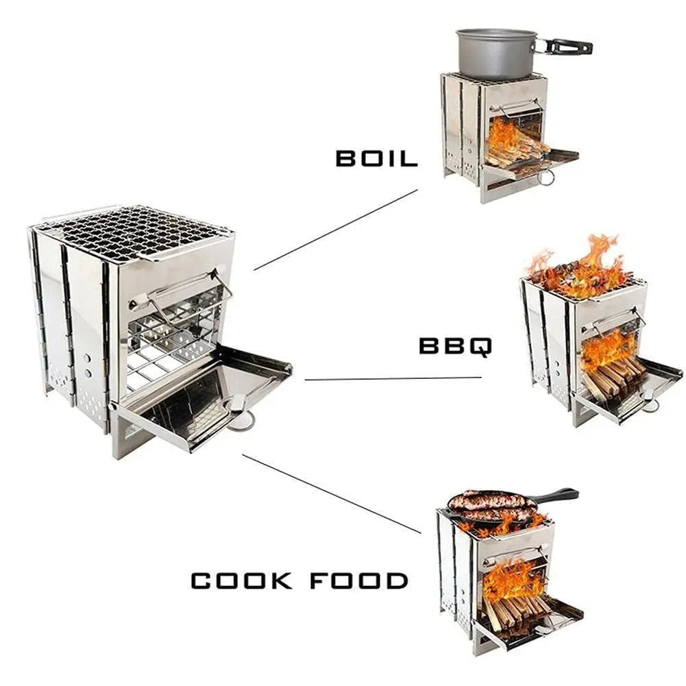 Camping Wood Burning Stove Collapsible