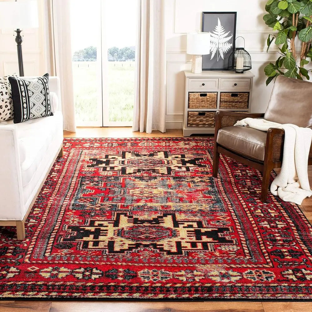8' x 10', Red & Multi Persian
