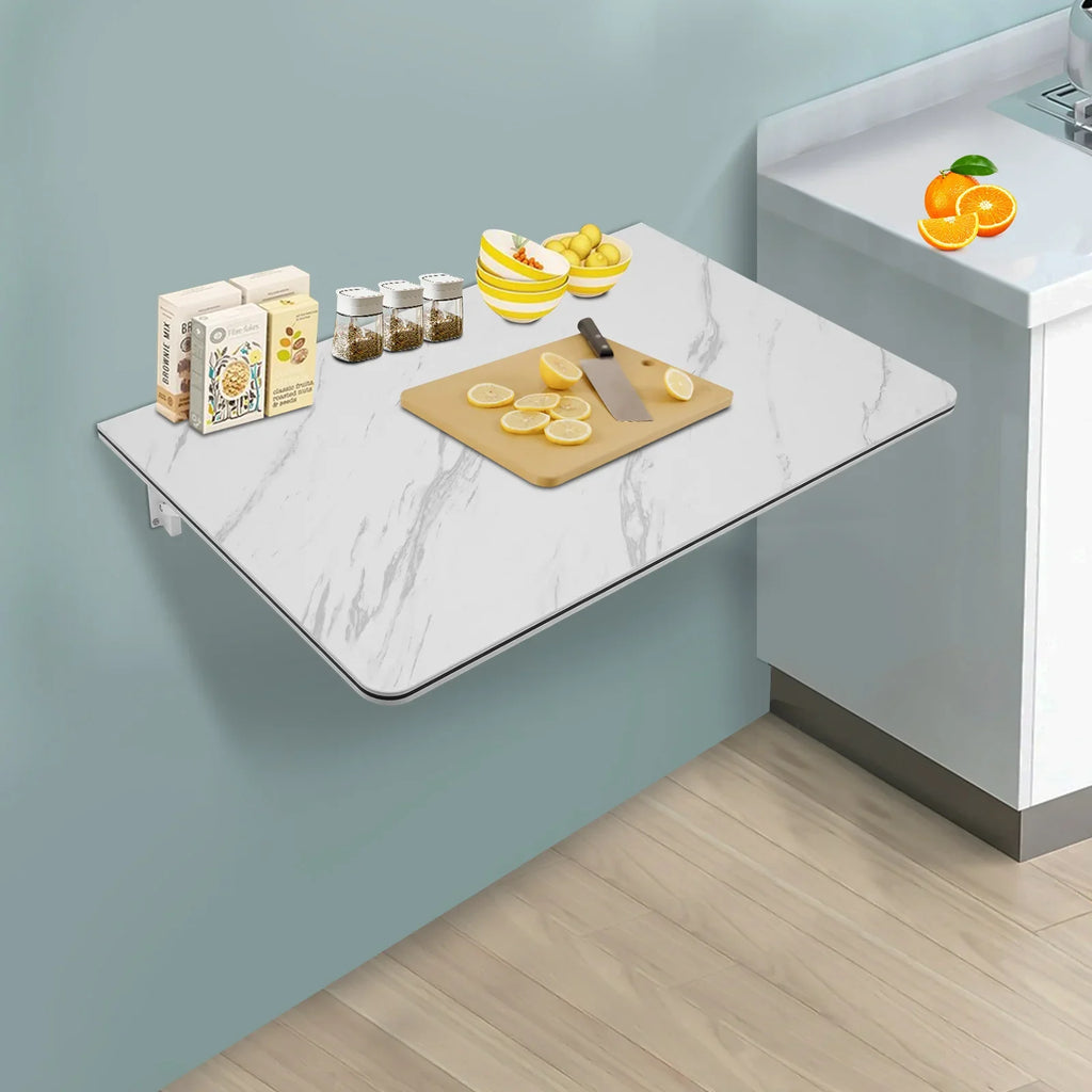 Collapsible shelving on the wall