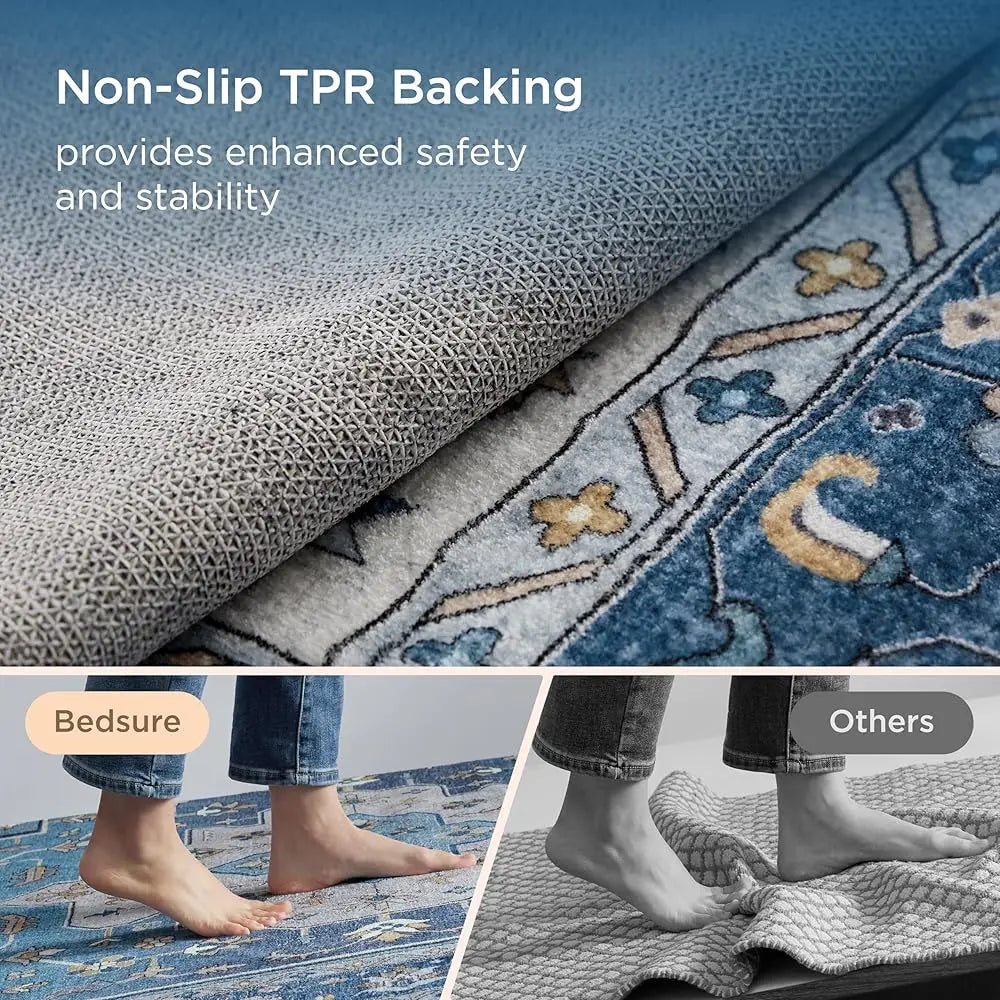 8X10 Washable Vintage Low Pile