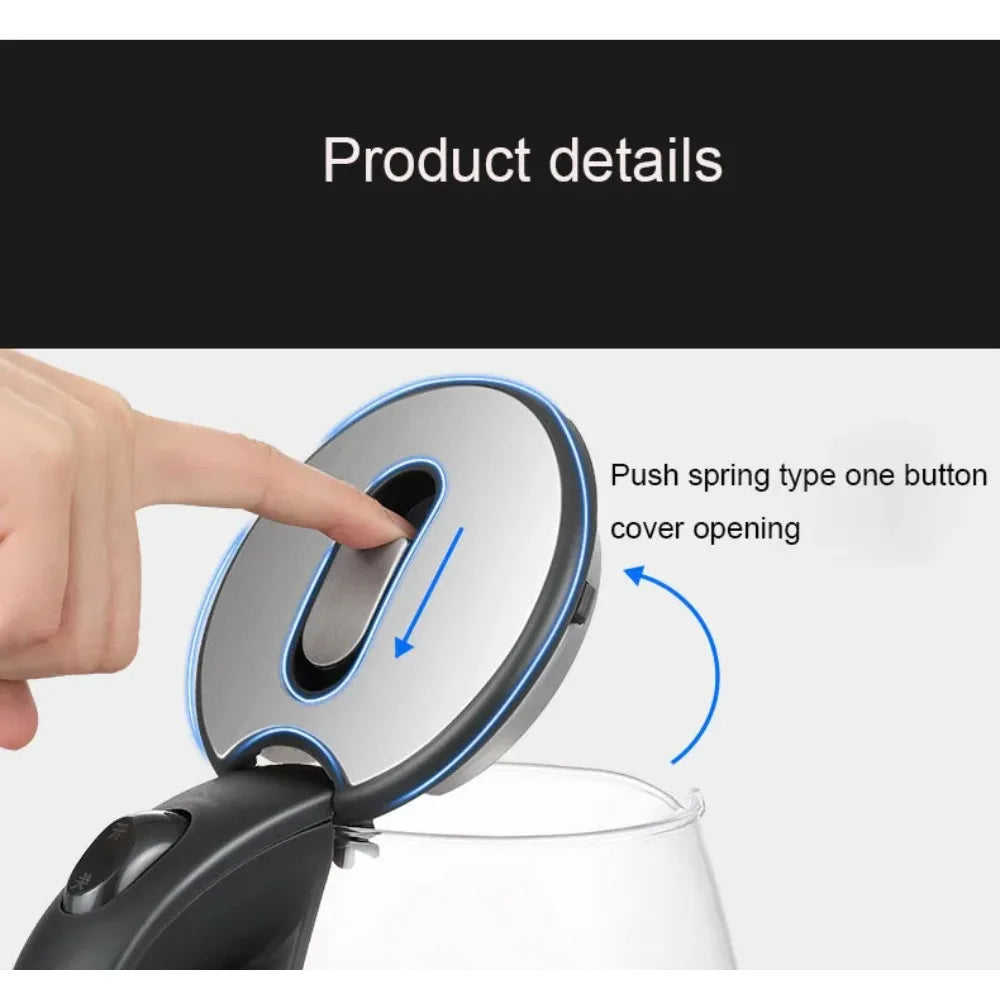 2L Electric Glass Kettle with LED Indicator