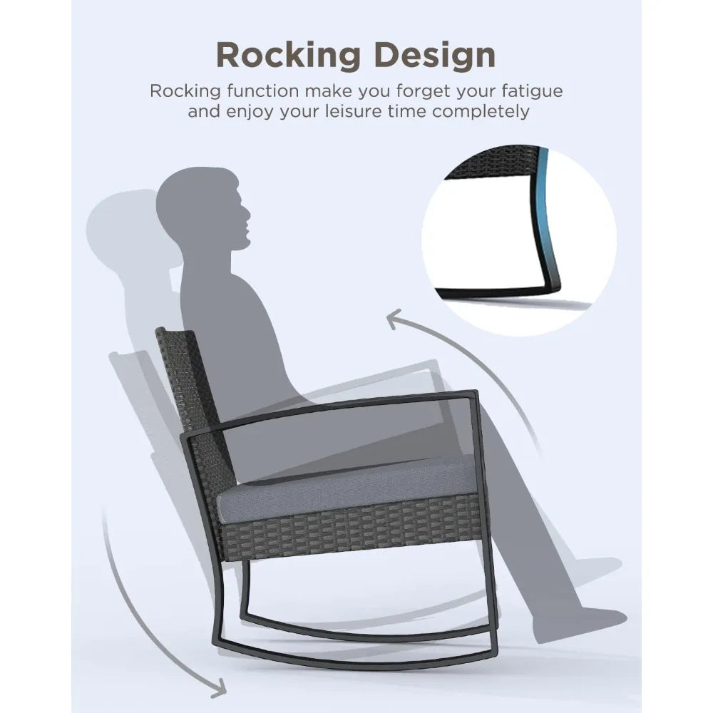 Outdoor Rocking Bistro Set