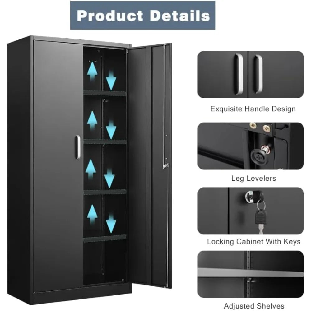Metal Storage Cabinet Adjustable Shelves