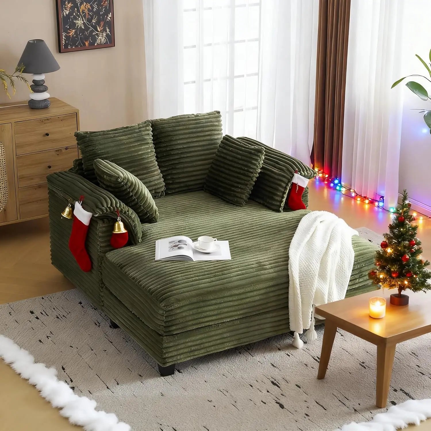 56" Oversized Chaise Lounge Chair