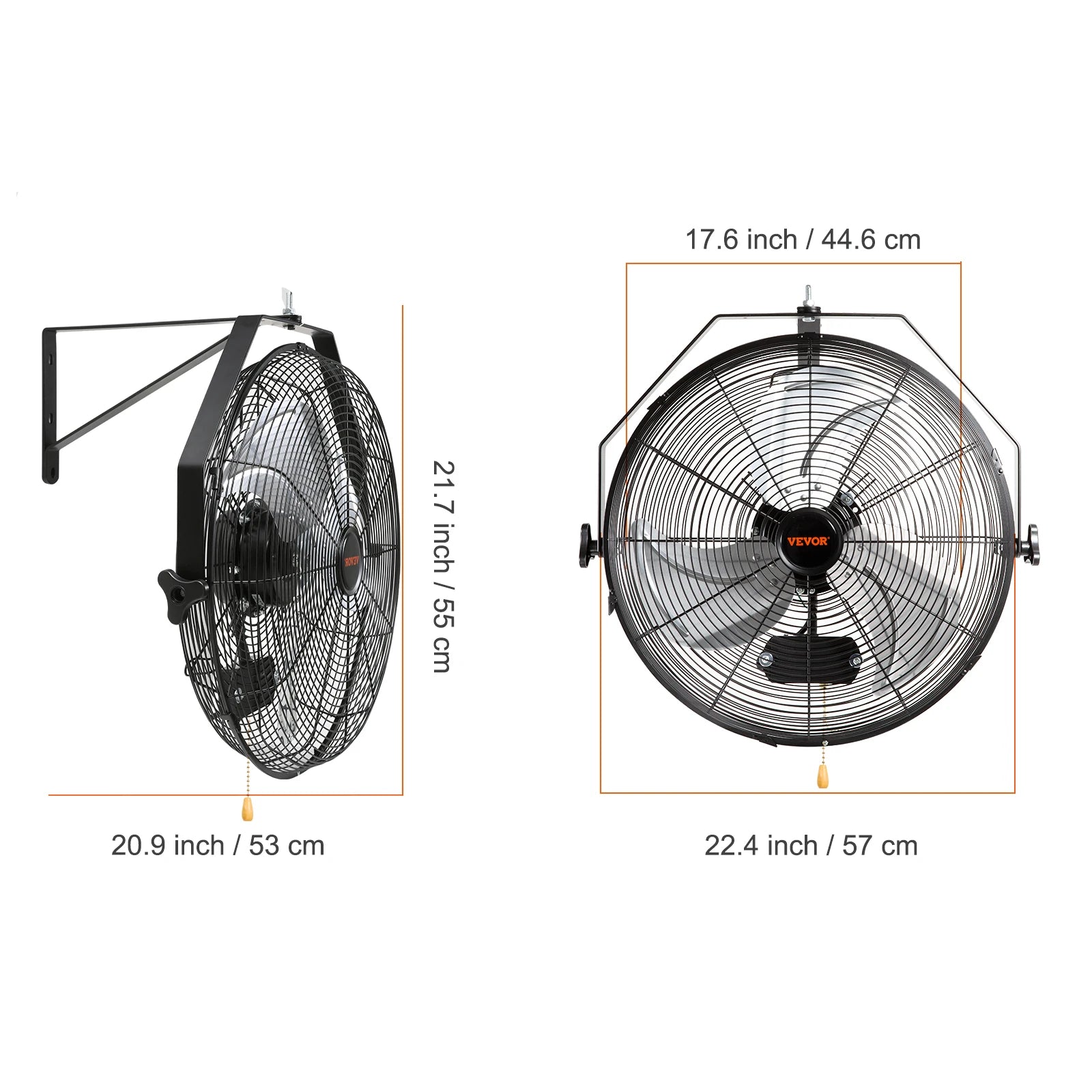 Wall Mount Fan High Velocity Waterproof Oscillating Industrial