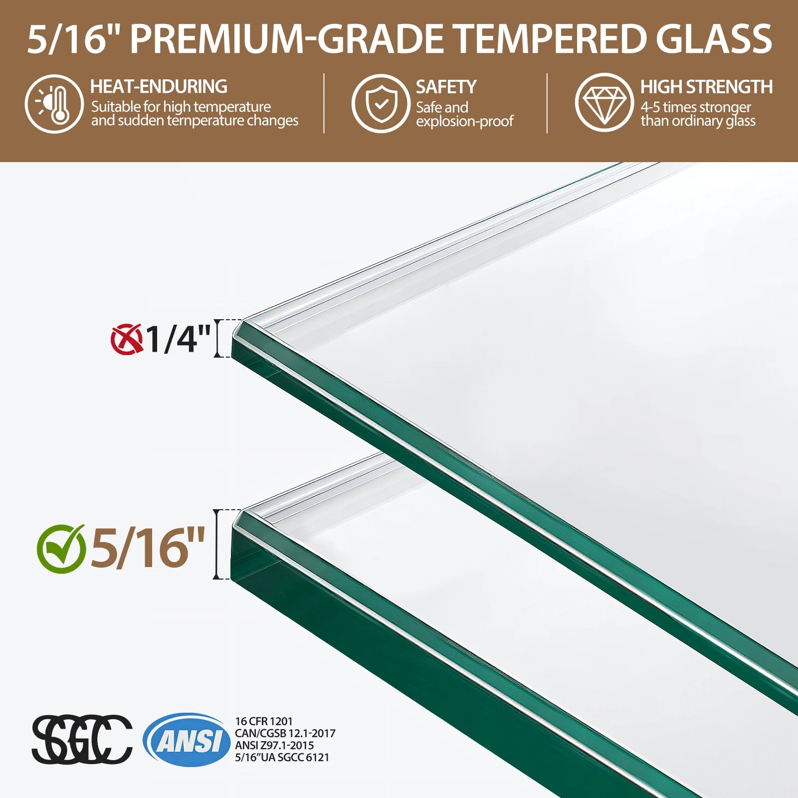 44"-48" W x 76" H Frameless Sliding