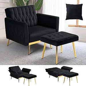 Upholstered Reclining Chair Adjustable Armrests