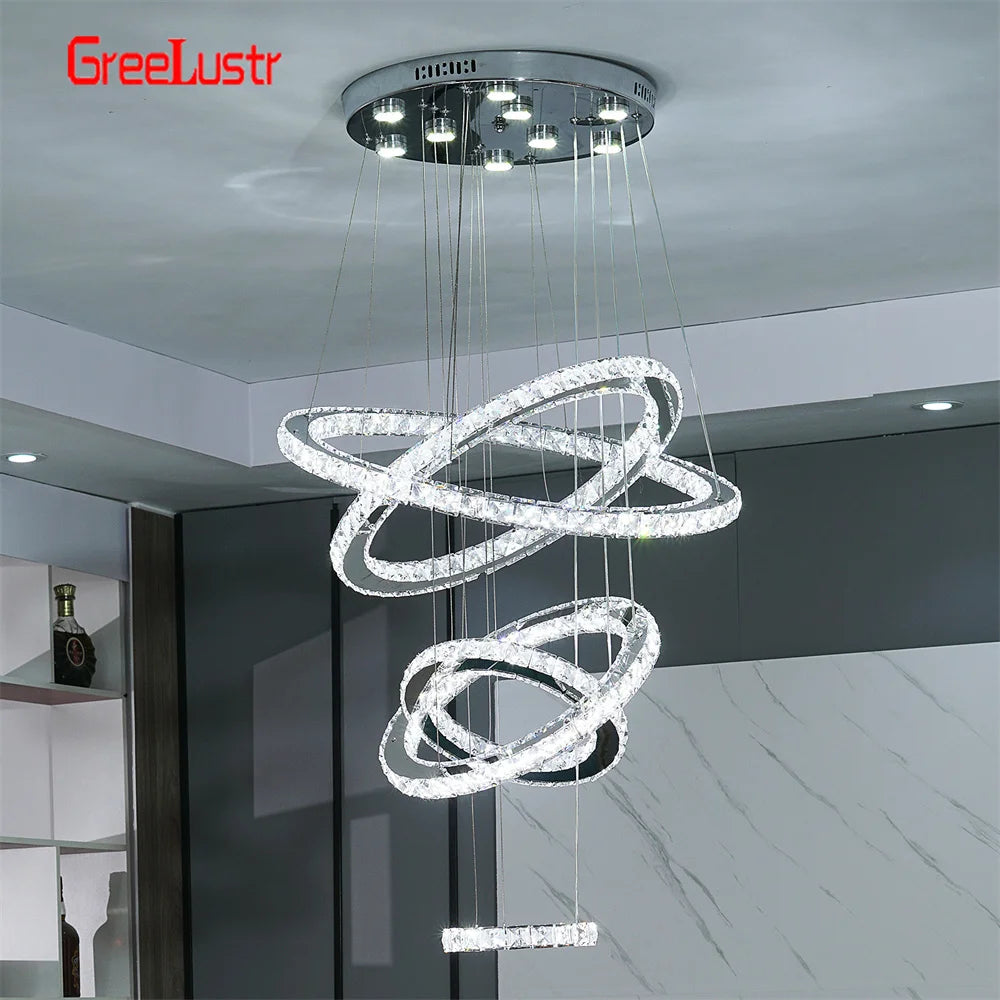 Crystal Chrome LED Chandelier