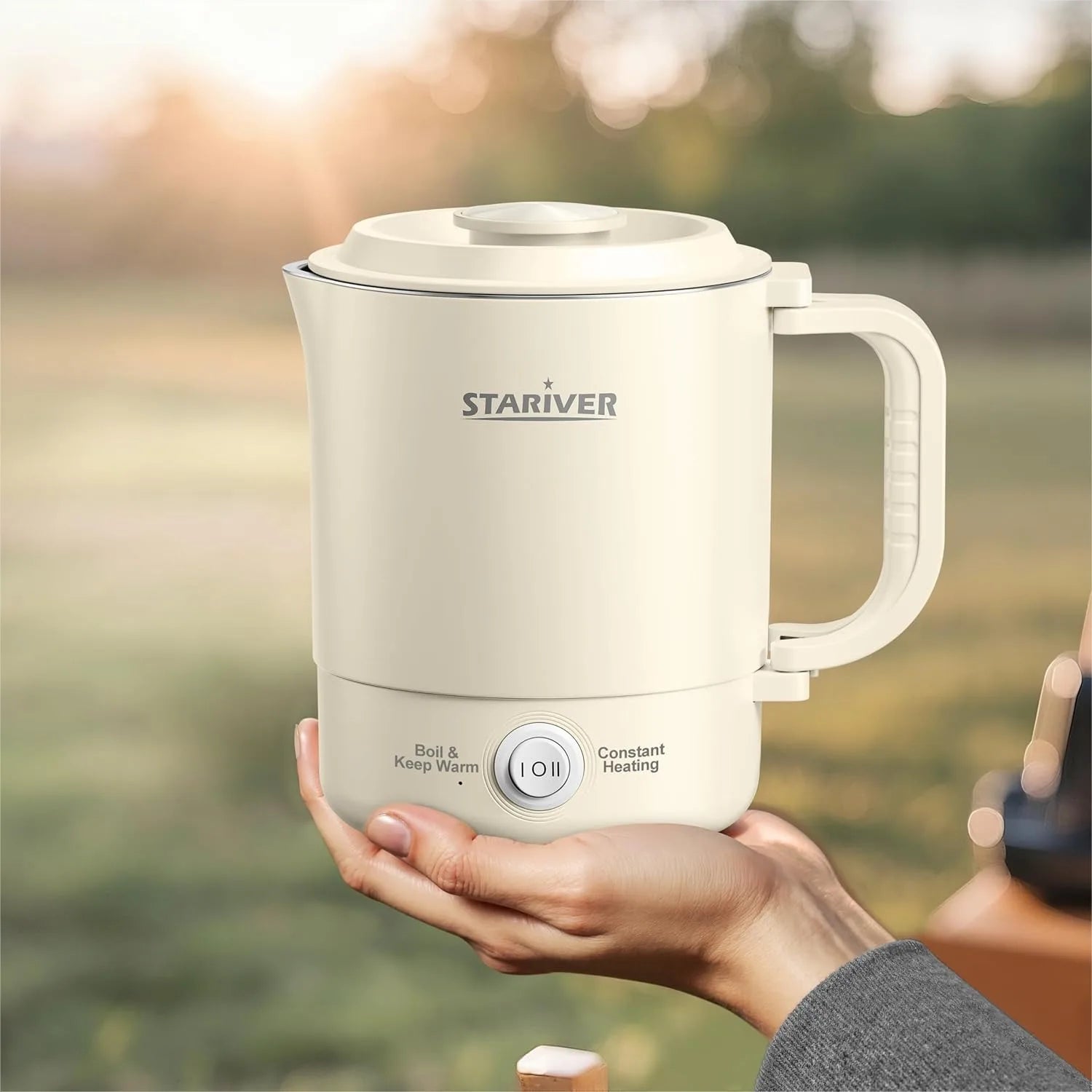Portable Travel Kettle, 600ML Foldable Handle
