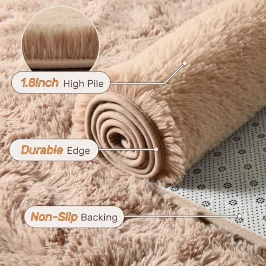 8x10 Area Rug Fluffy Beige