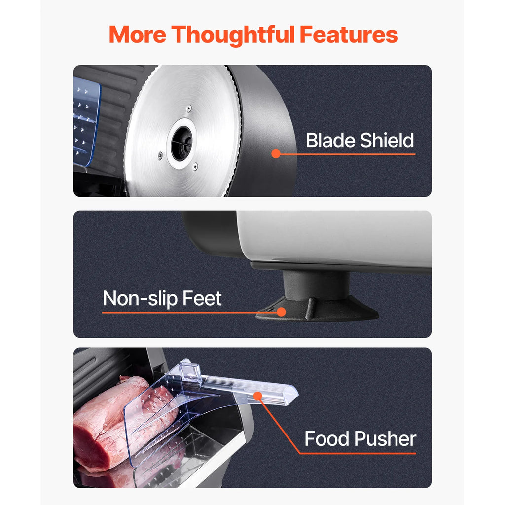 Meat Slicer Electric Deli Food Meat Slicer