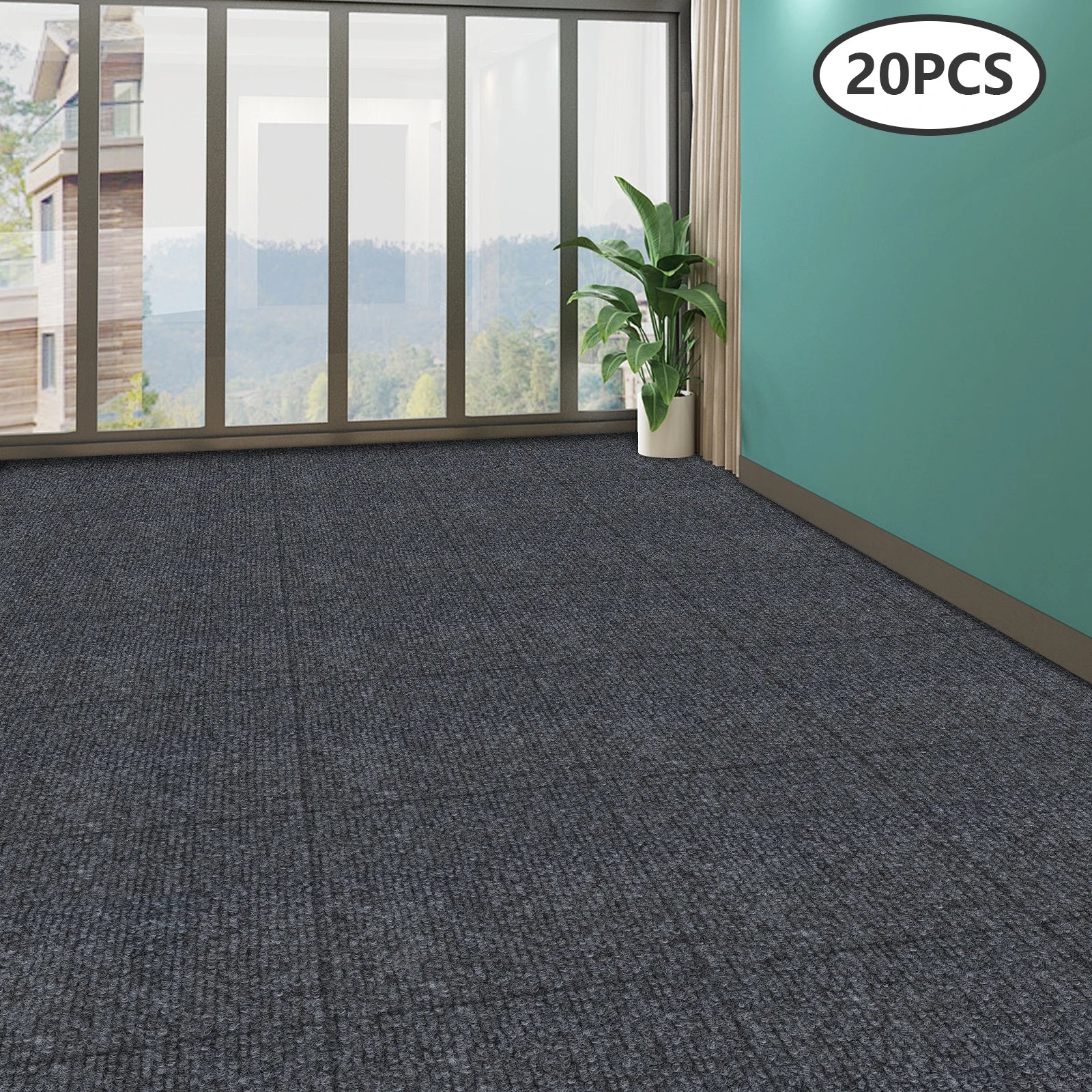 20pcs Carpet Floor Sticker 20"x20" Removable