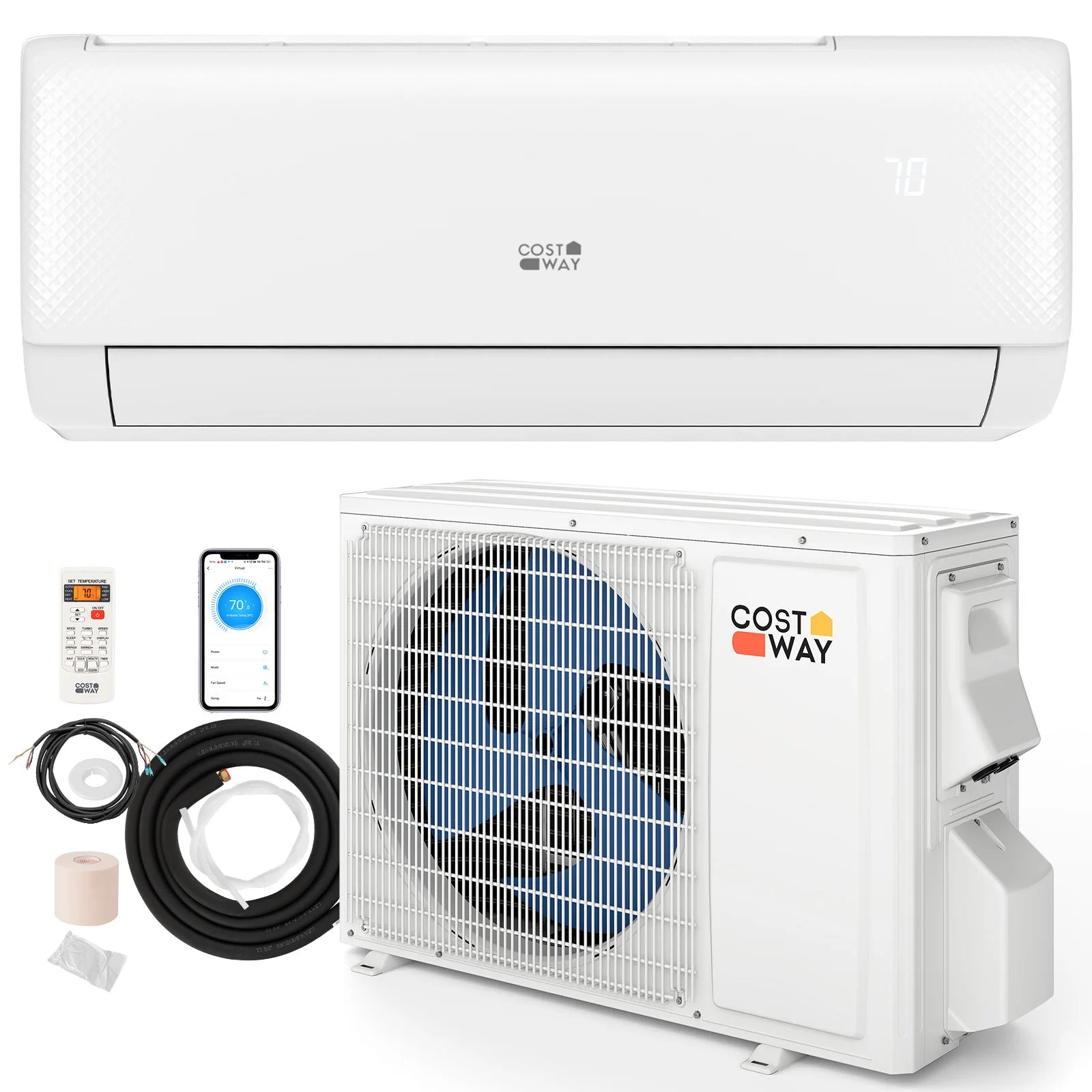 12000BTU Wifi AC 22 SEER2115V Inverter Air Conditioner