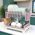 Large 2-Tier Dish Rack Drainboard
