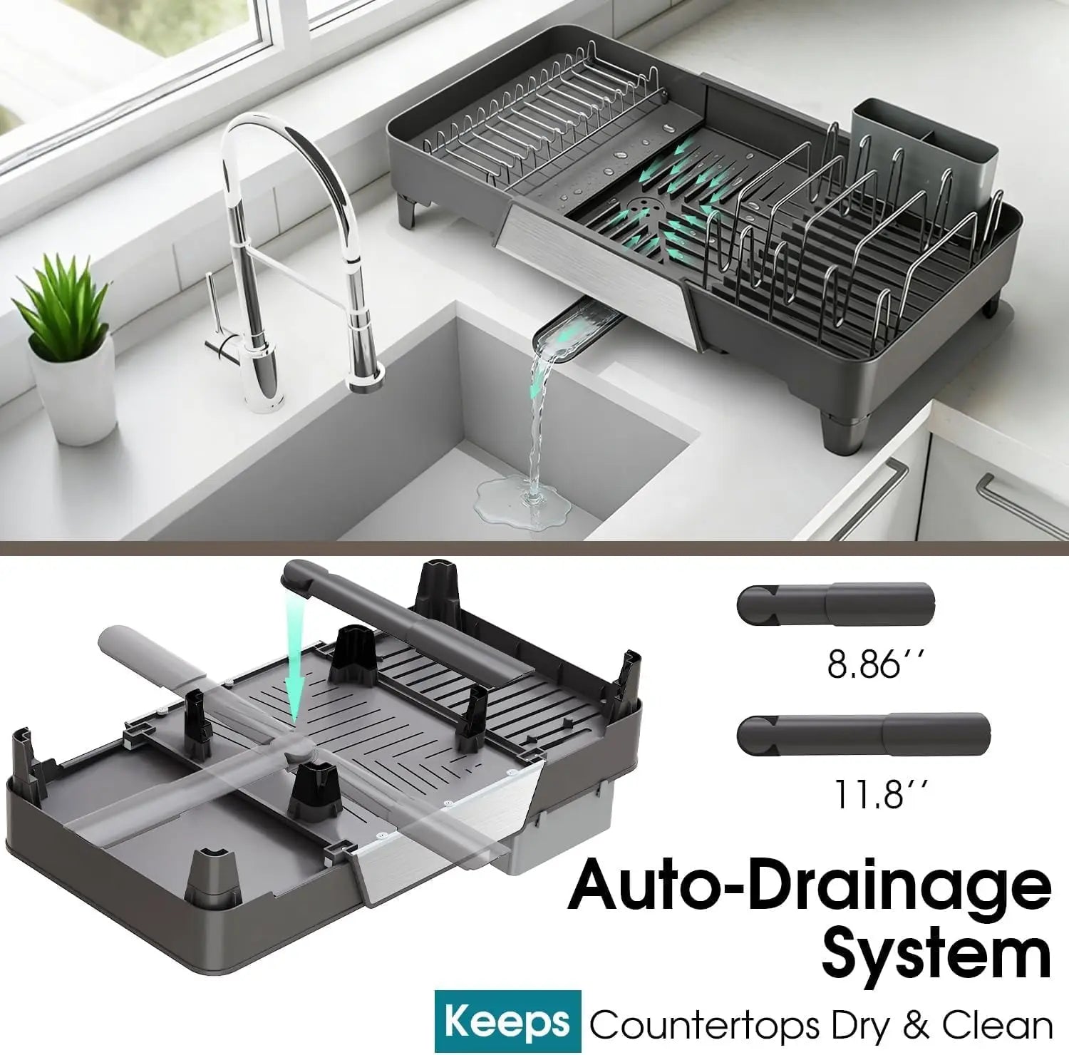 Large Expandable Dish Rack,