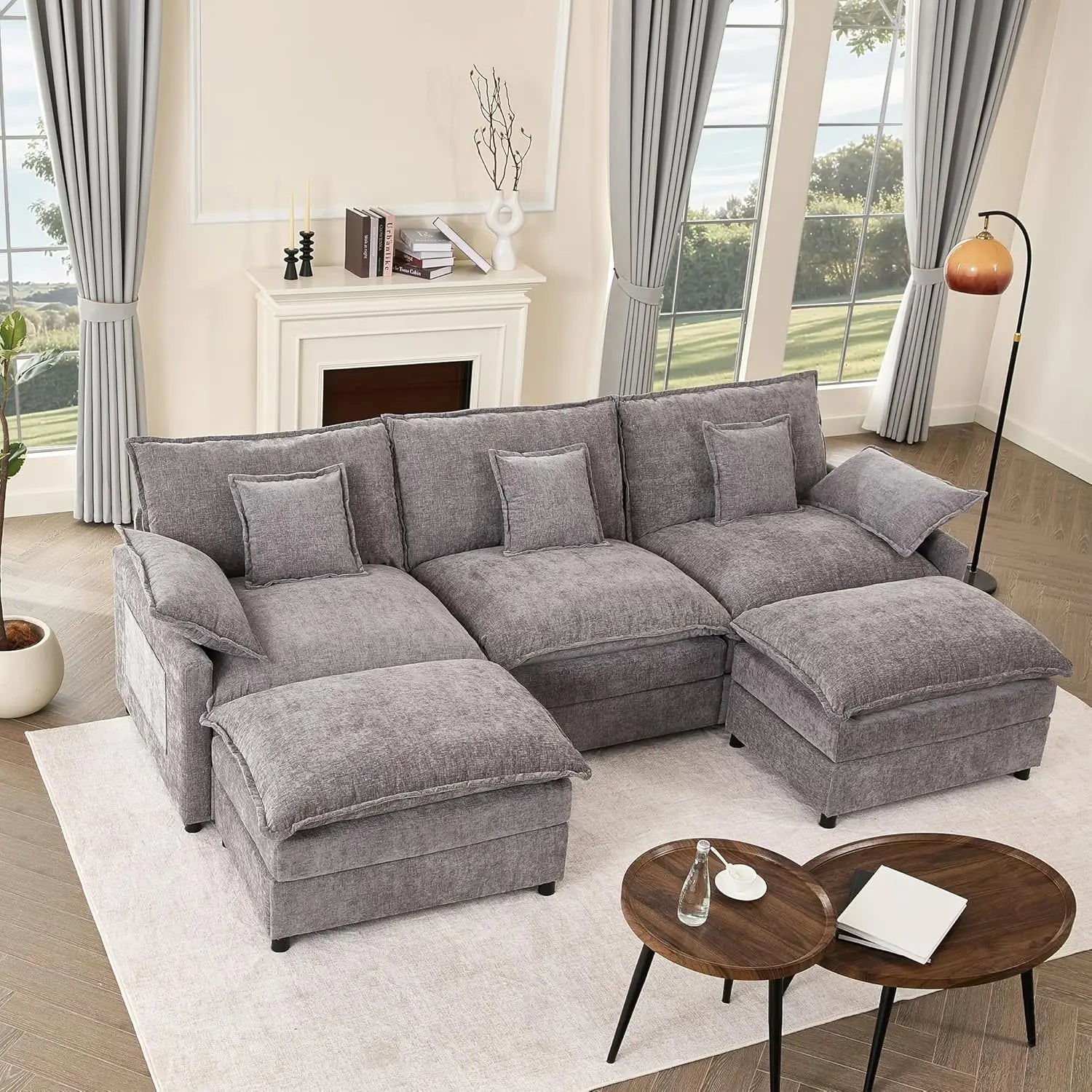108" U Shaped Couch Sectional