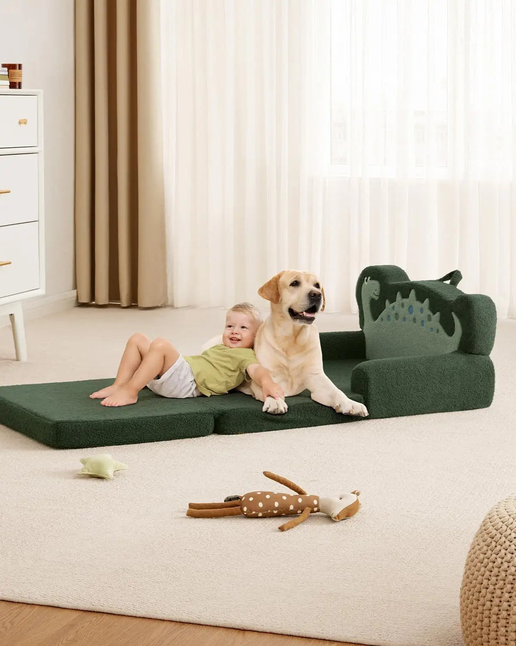 2-in-1 Soft Toddler Couch or Lounger
