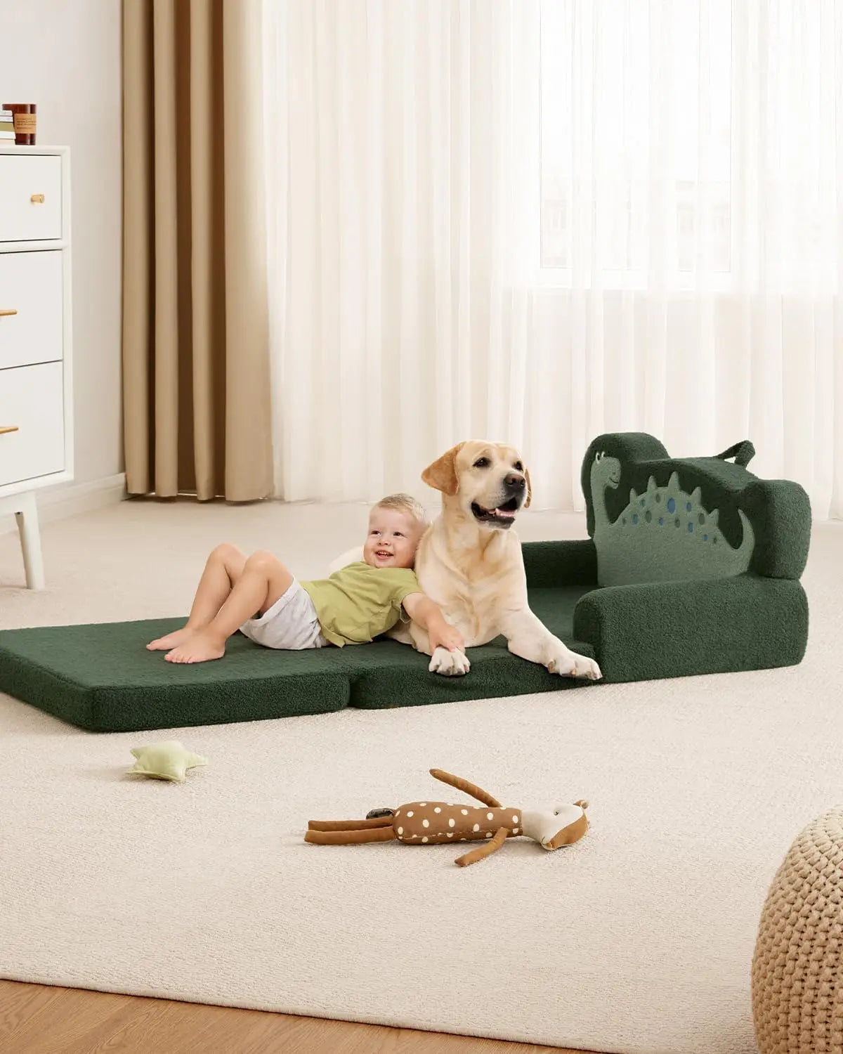 2-in-1 Soft Toddler Couch or Lounger