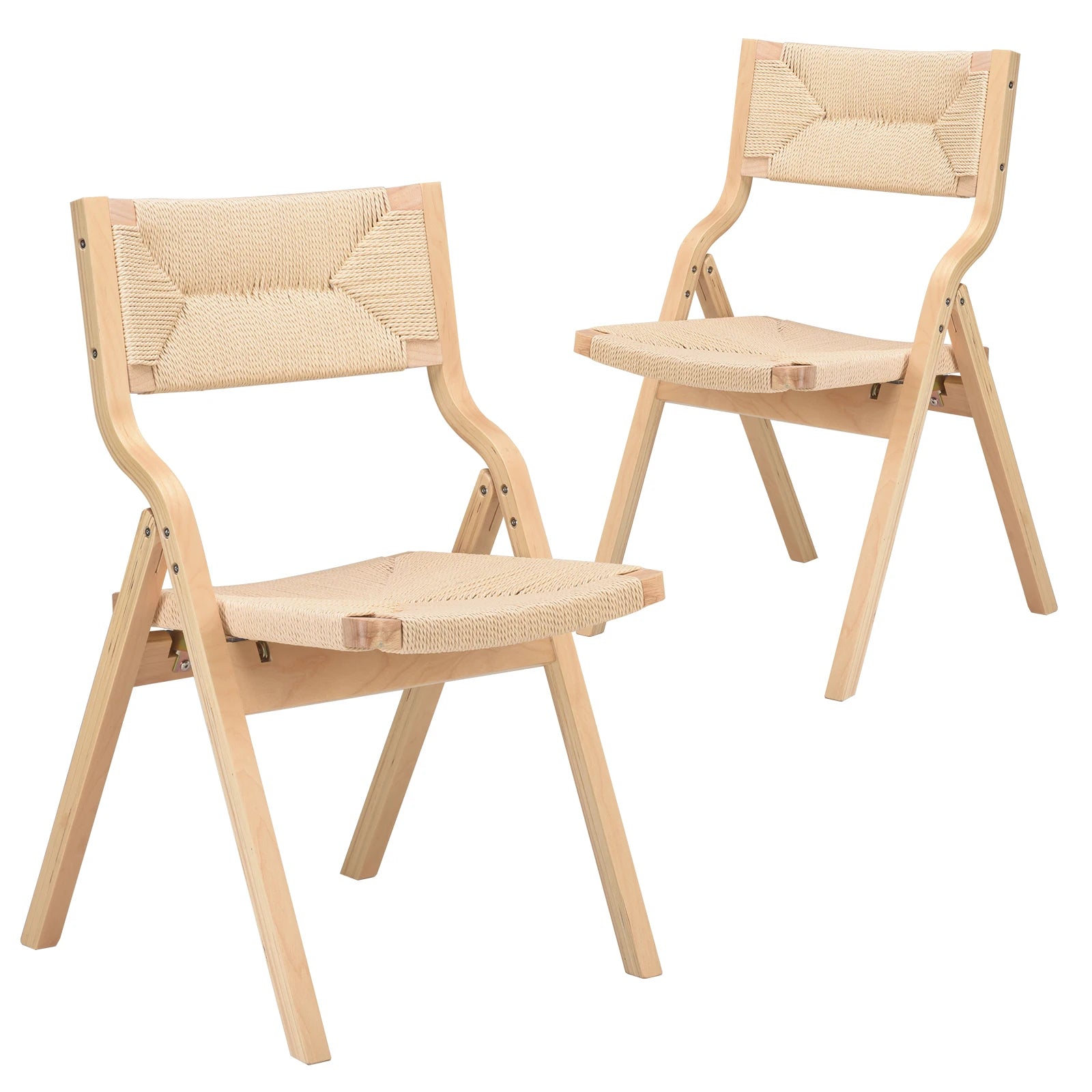 2 Wood Folding Stackable