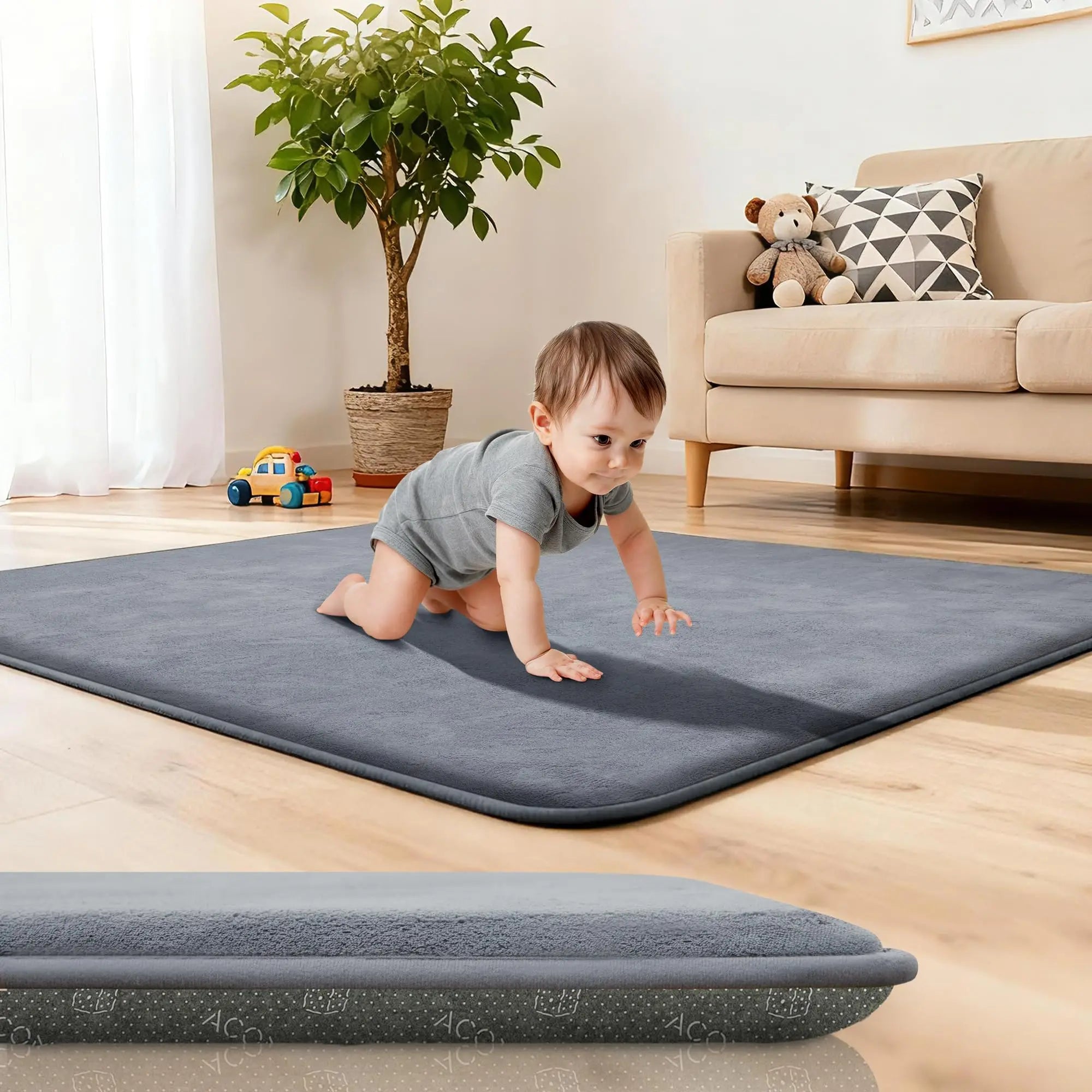 1.3“ Thick Memory Foam Playpen Mat