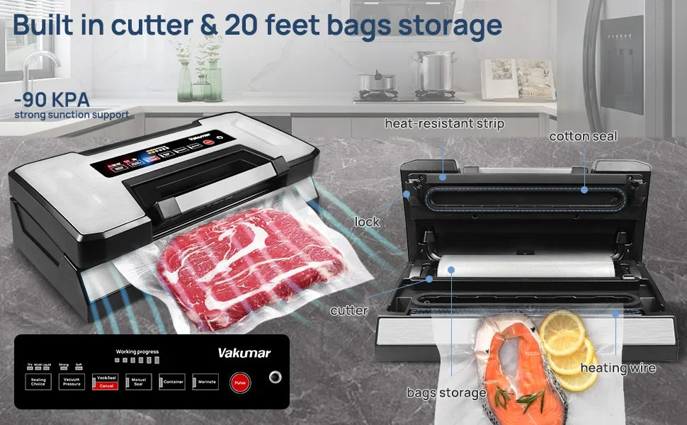 Kitchen Automatic Commercial Household Food Vacuum Sealer