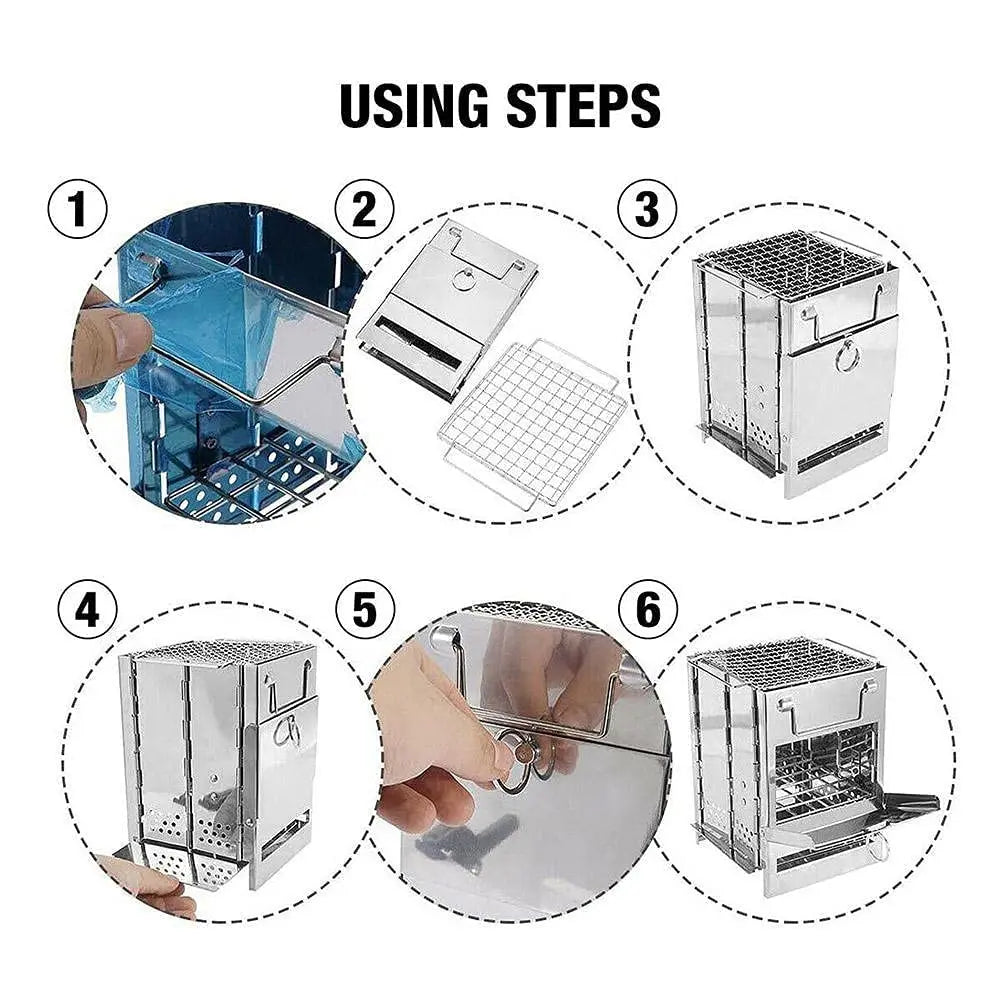 Camping Wood Burning Stove Collapsible