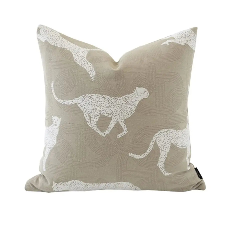 Inches Throw Pillow Cushion Cover Leopard Pattern Chenille Jacquard Luxury Style Couch Sofa Pillow for Living Room Bedroom