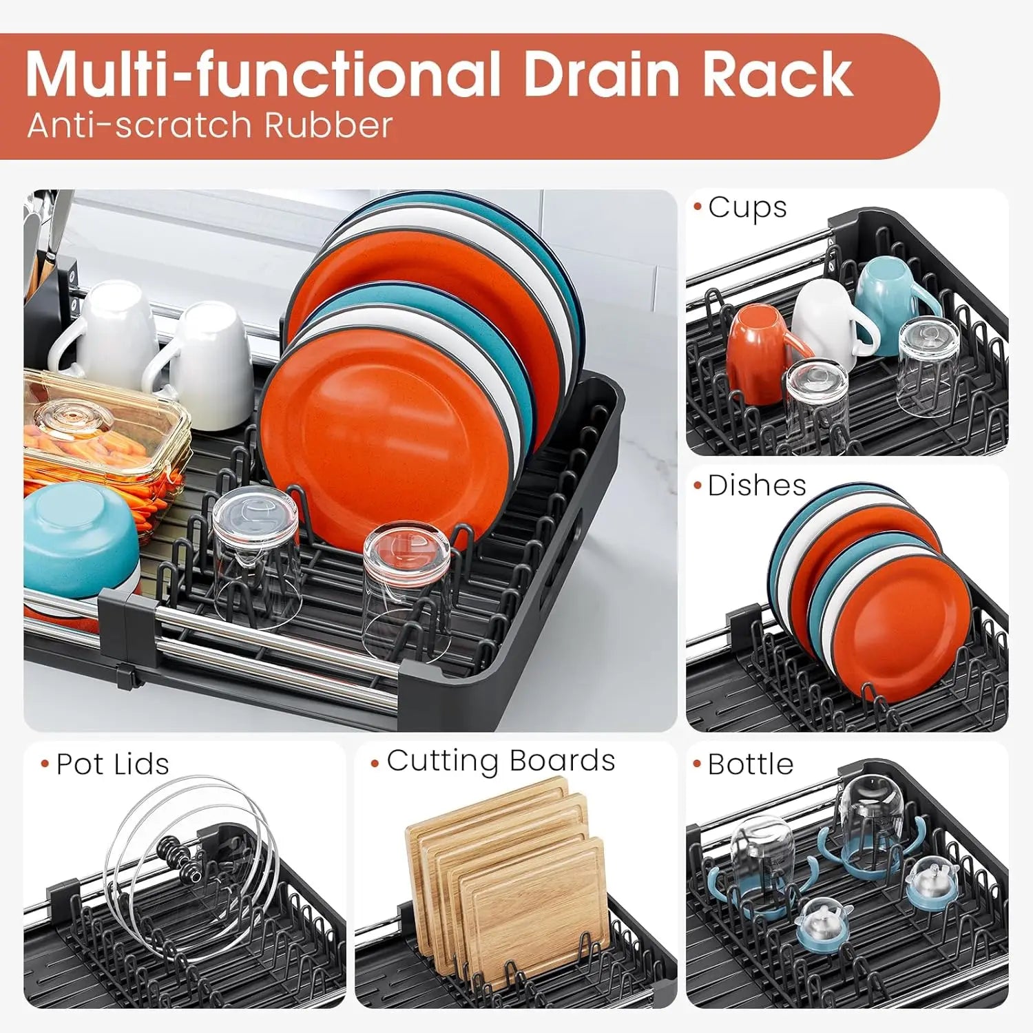 Expandable Dish Anti-Rust Aluminum