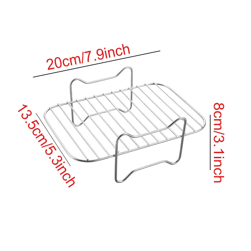 Air Fryer Baking Rack Metal Square/Round/Rectangle
