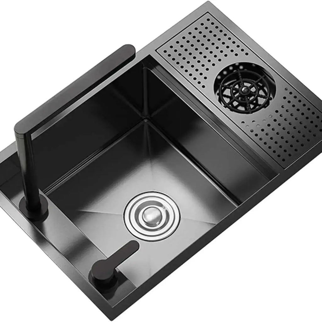 Black Mini Bar/Cafe/RV Up and Down Faucet