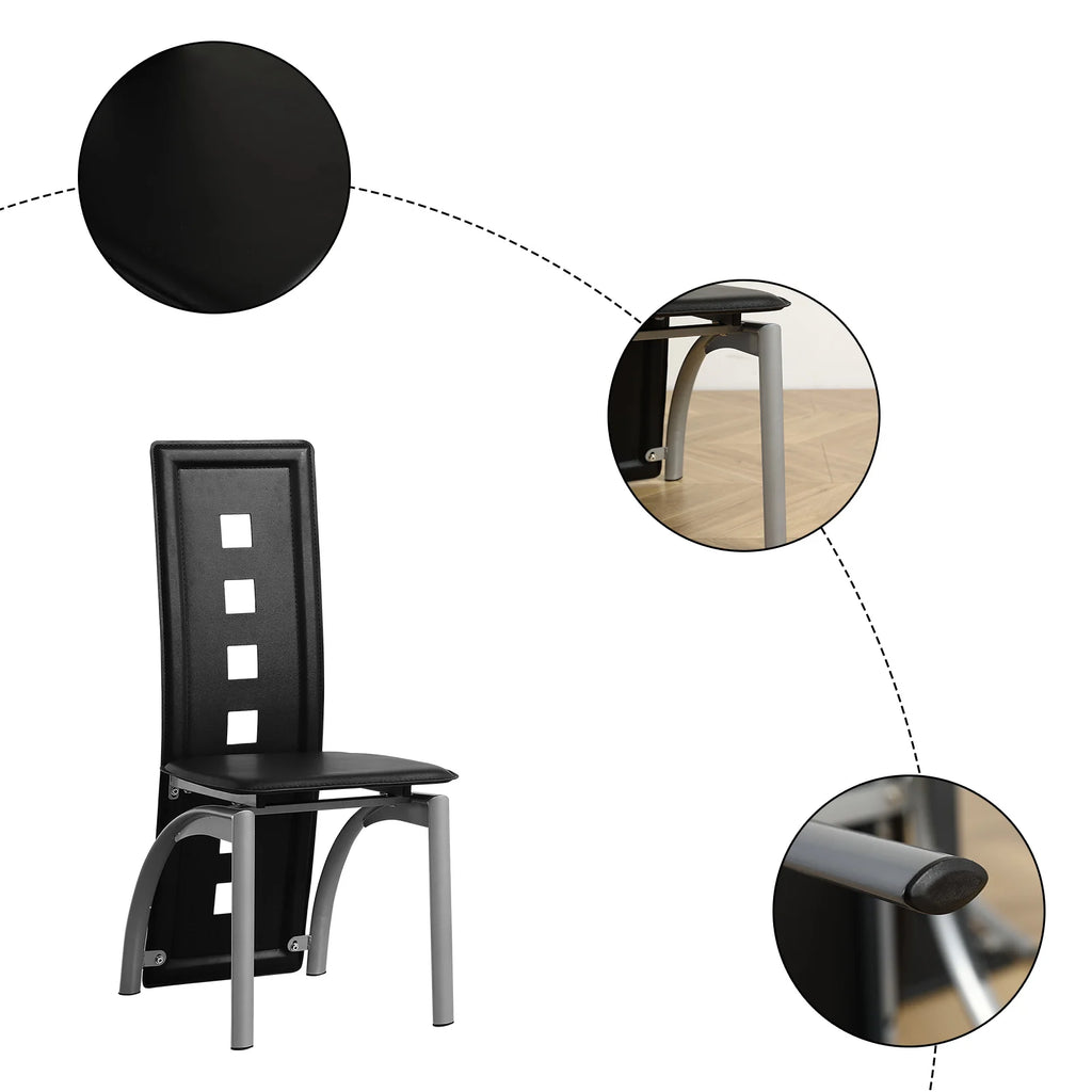 4 long backrest PU leather