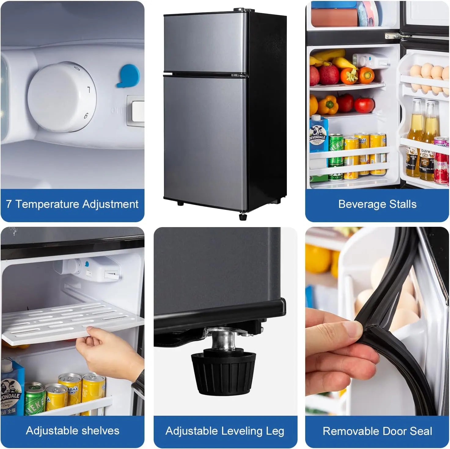 2.9 CF Mini Fridge with Freezer